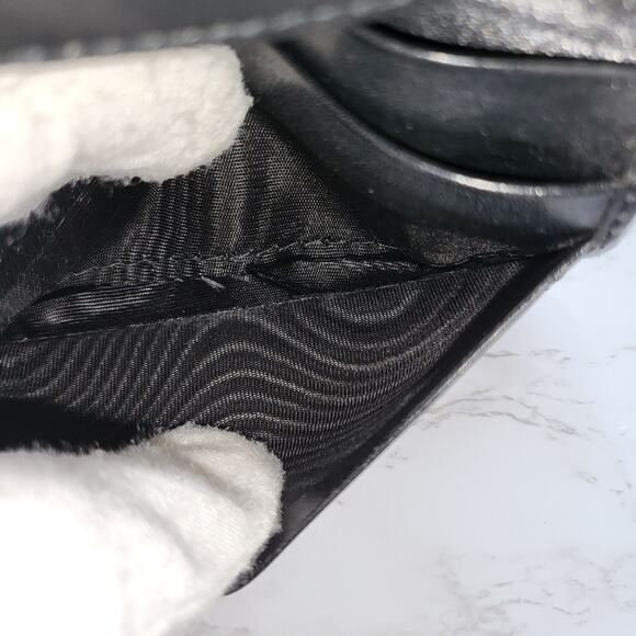 VINTAGE GUCCI BLACK LEATHER ID CARD HOLDER BIFOLD WALLET - Picture 11 of 16